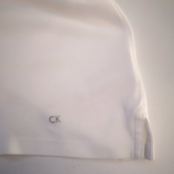 Calvin Klein Liquid Touch Men's Size Large Short Sleeve White Polo - Picture 5 of 11